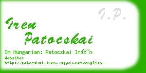 iren patocskai business card